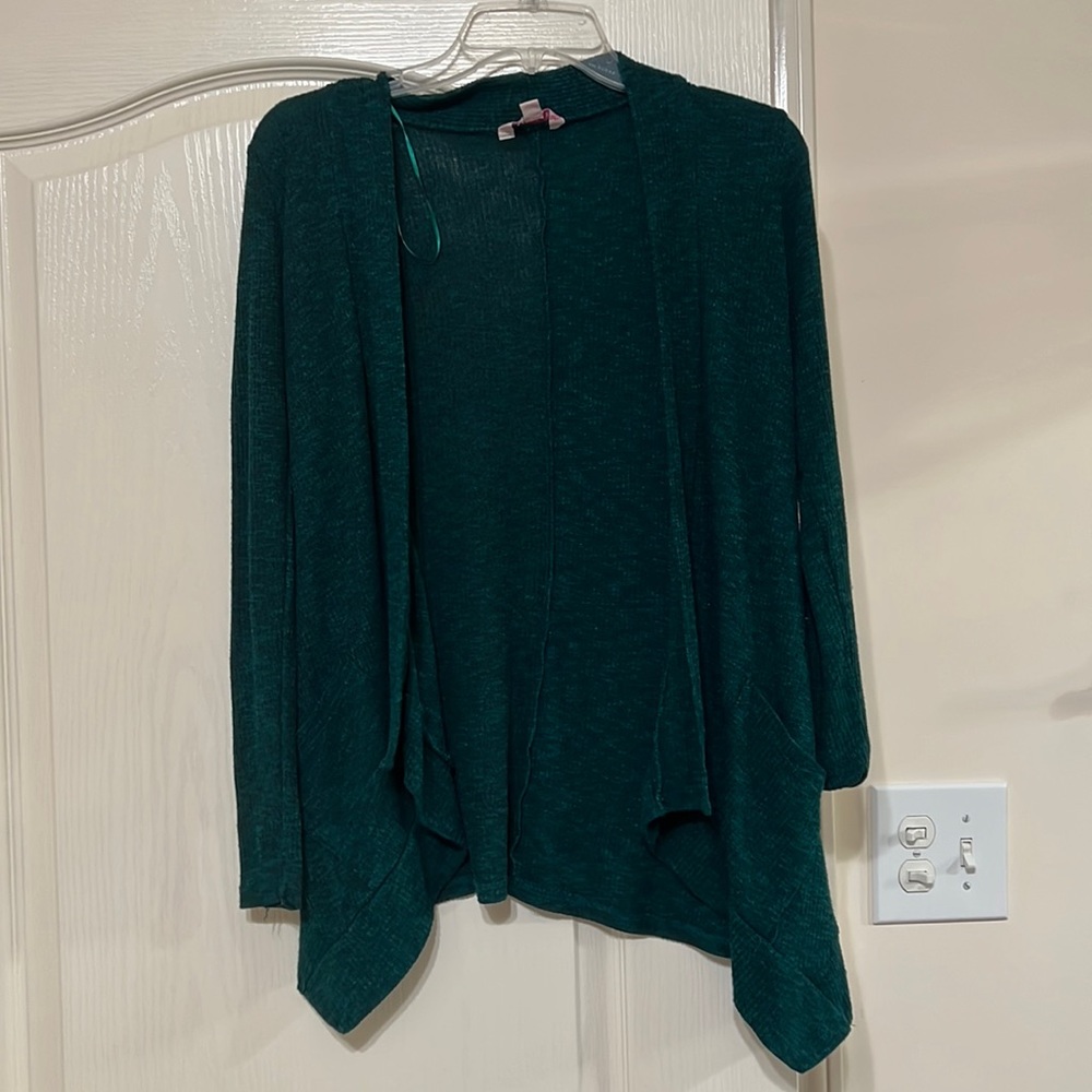 Green cardigan